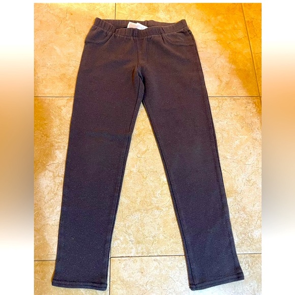 Carters kids girls pants/ leggings with lurex size 8 grey - Picture 1 of 4